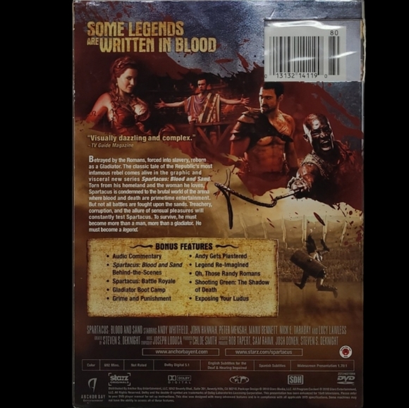 NEW SEALED DVD 2010 "SPARTACUS: BLOOD AND SAND" THE COMPLETE FIRST SEASON - Picture 3 of 6